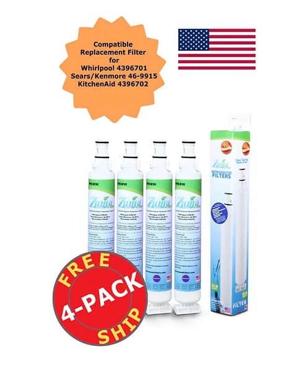 ZUMA Brand , Water and Ice Filter , Model # OPFW3-RF300 , Compatible with Whirlpool® RWF1021 - 4 Pack - Made in U.S.A.