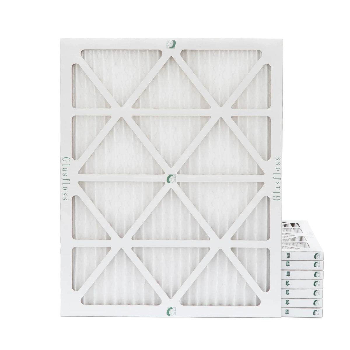14x20x1 MERV 10 Pleated AC Furnace Air Filters by Glasfloss Industries. ( 8 Pack ) Exact Size: 13-1/2 x 19-1/2 x 7/8