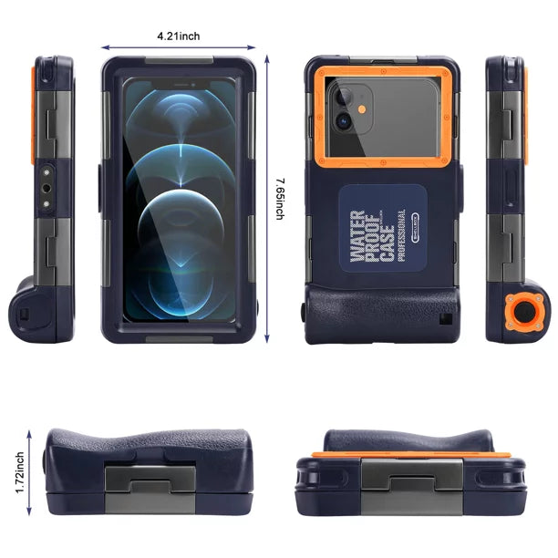 UrbanX Professional [15m/50ft] Swimming Diving Surfing Snorkeling Photo Video Waterproof Protective Case Underwater Housing for Sony Xperia X Performance And all Phones Up to 6.9 Inch LCD with Lanyard