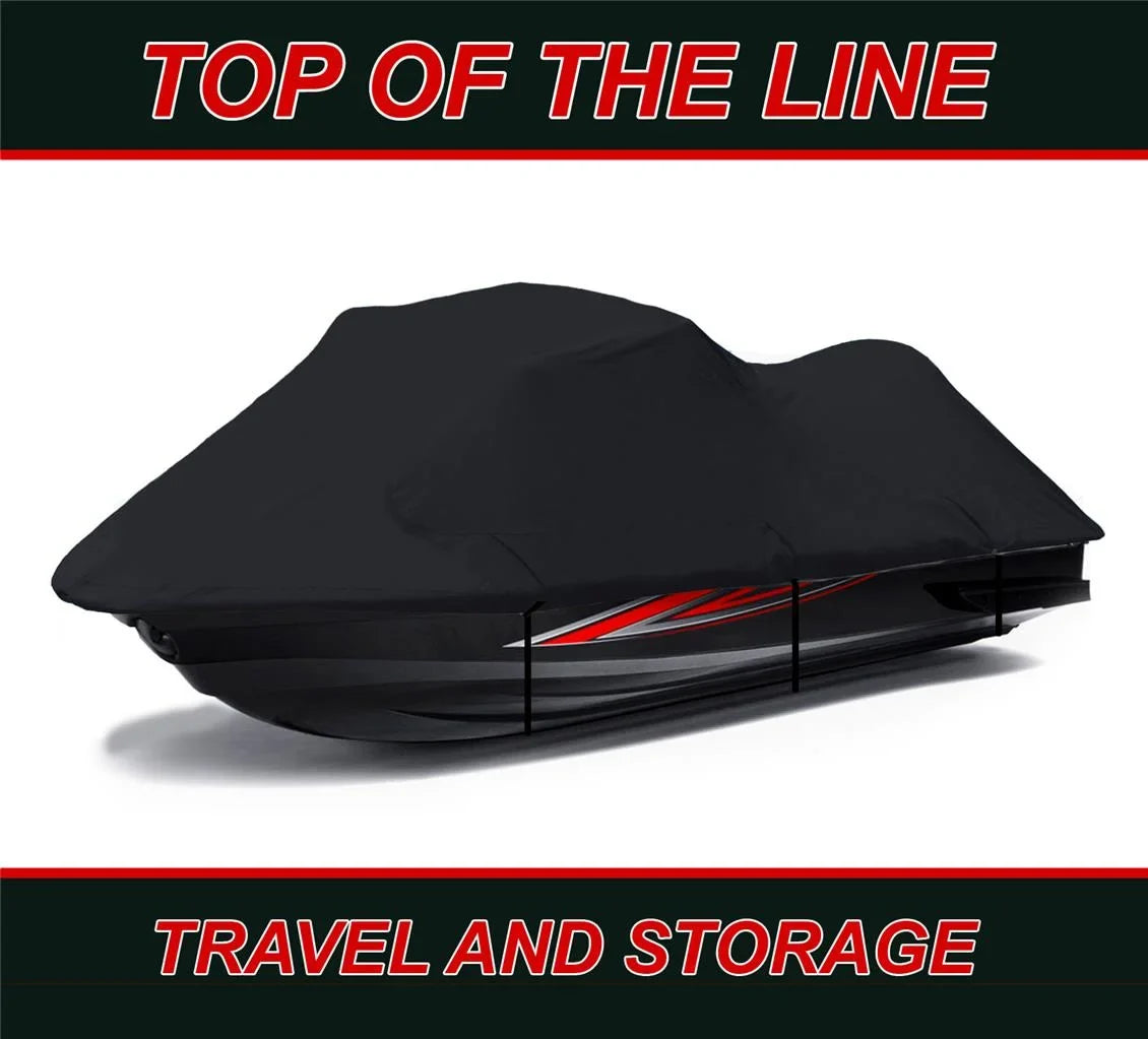 BLACK 600 DENIER JetSki Cover Compatible for Sea Doo Sea-Doo GTS 130 Deluxe JetSki Jet Ski PWC Cover 2011 2012 2013 2014 2015 2016 2017