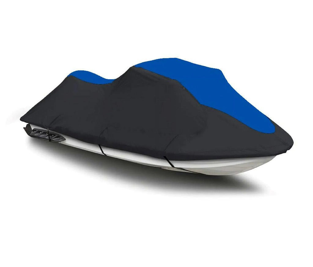 BLACK / BLUE HEAVY-DUTY, 600 DENIER Cover Compatible for Sea Doo Sea-Doo Bombardier GTX 4 TEC 2002 2003 2004 2005 2006 Jetski Jet Ski PWC Cover