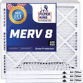 Filter King 33.5x6.5x1 Air Filter | 4-PACK | MERV 8 HVAC Pleated A/C Furnace Filters | MADE IN USA | Actual Size: 33.5 x 6.5 x .75"
