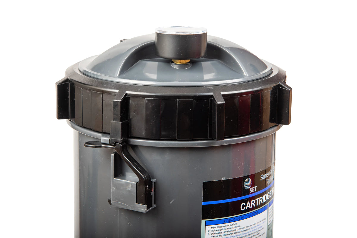 Cartridge Filter System with Pressure Gauge for Swimming Pools 90SF