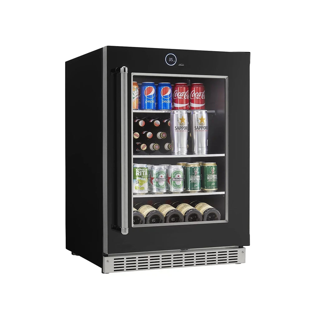 Danbys 5 cu. ft. Silhouette Series Built in Beverage Center with Left Hinge Door - Black