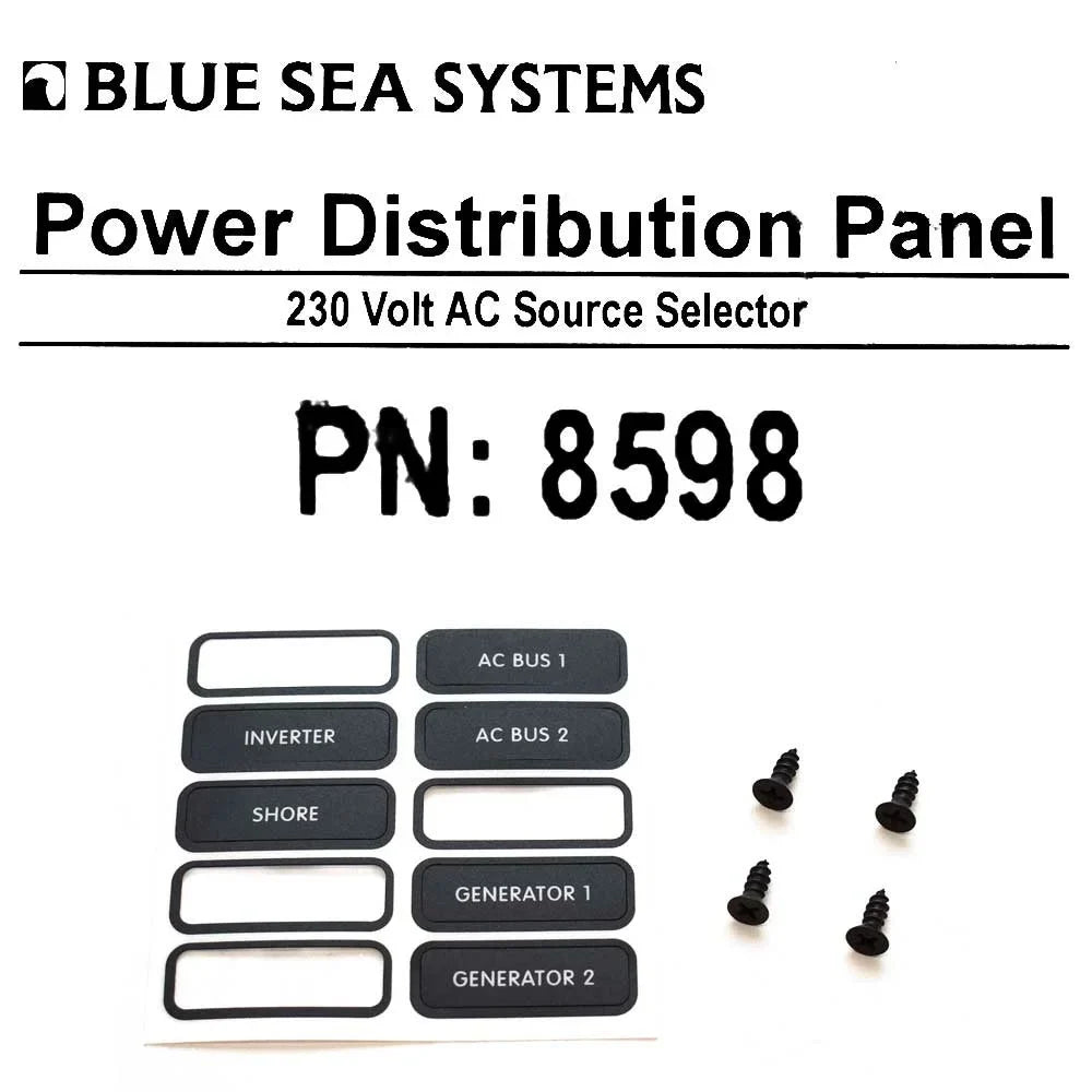 Blue Sea Boat Power Distribution Panel 8598 | 230V AC Source Selector