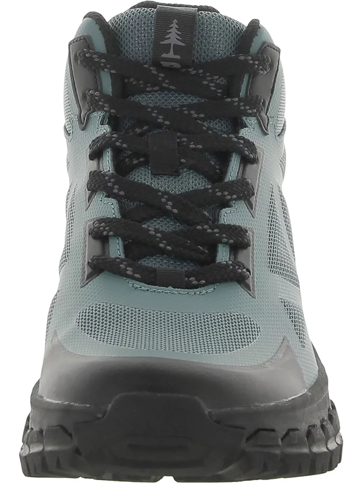 BASS OUTDOOR Womens Teal Mixed Media Breathable Removable Insole Slip Resistant Peak Seamless Round Toe Platform Lace-Up Hiking Boots 8 M