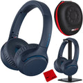 Sony WH-XB700 EXTRA BASS Wireless Headphones - Blue with Deco Gear Audio Bundle