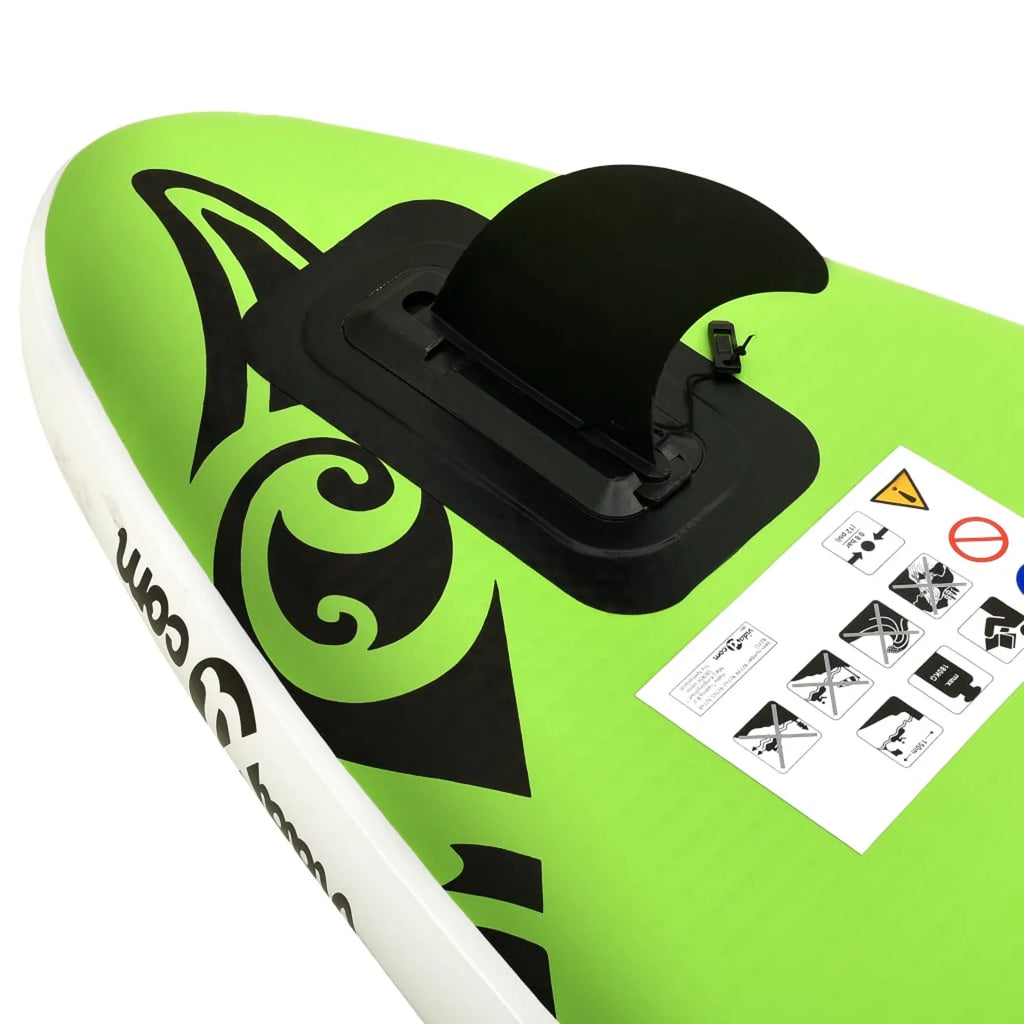 Walmeck Blow-up Paddleboard Set 126"x29.9"x5.9" Green