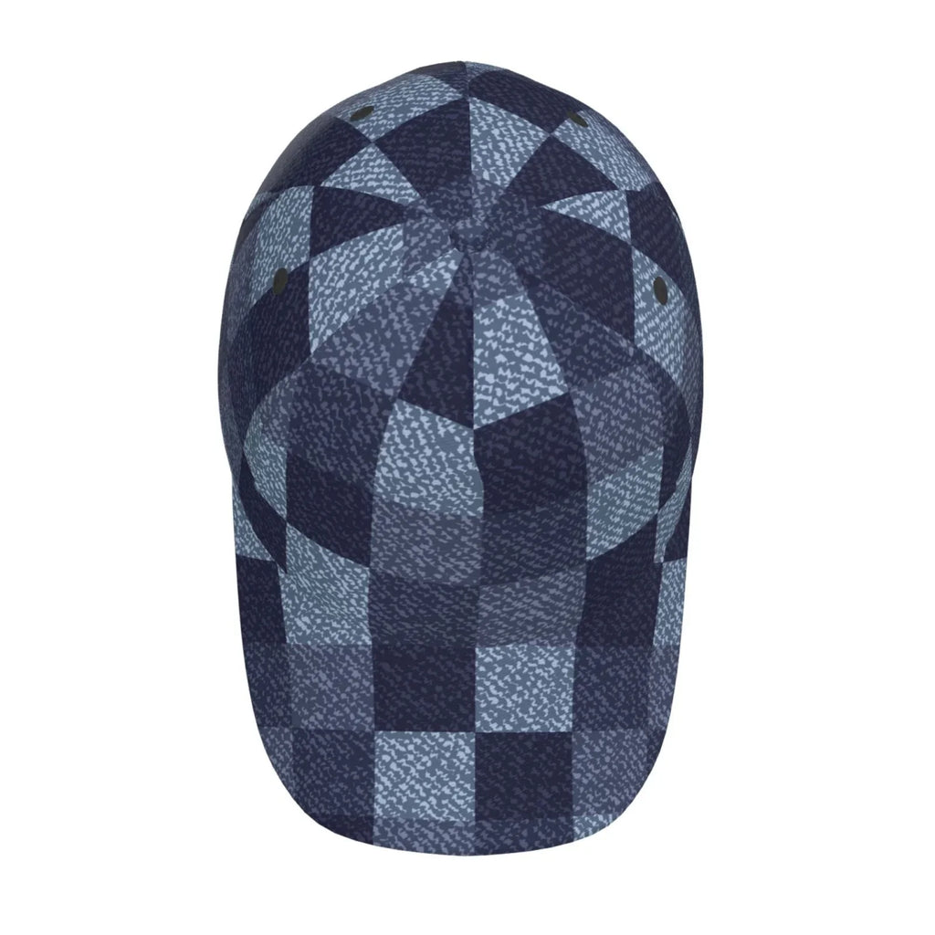 Haiem Blue Gingham Buffalo Check Baseball Cap Dad Hat Cotton Soft Adjustable Fashion Hats for Men Women Unisex Style Headwear
