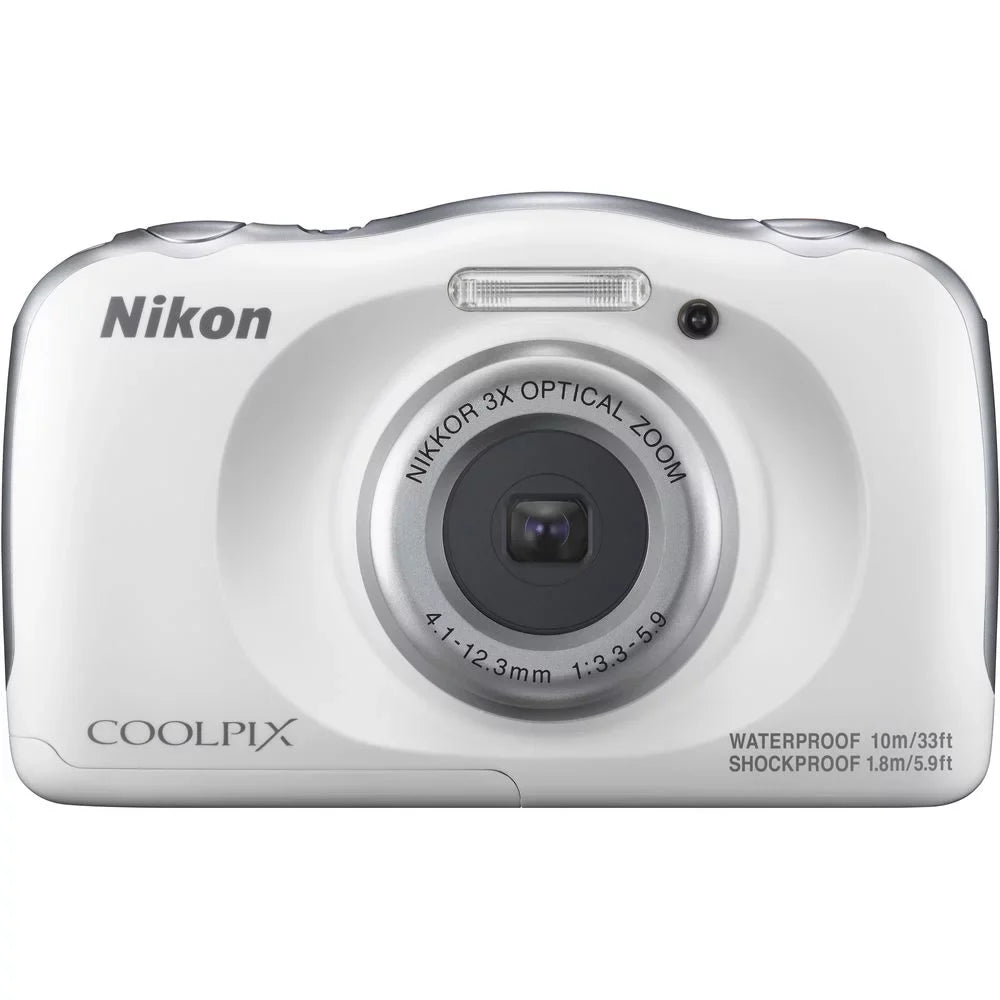 Restored Nikon COOLPIX W100 13.2MP Digital Camera w/ 3x Zoom Lens – with 16GB Bundle includes, Sandisk Ultra SDHC 16GB Memory Card + Point and Shoot Field Bag Camera Case + Many More (Refurbished)