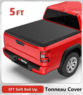TIPTOP Soft Roll-Up Tonneau Cover Truck Bed For 2009-2012 Suzuki Equator 5ft Bed (59.5") | TP1 |For Models With or Without The Deck Rail System|