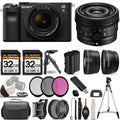 Sony a7C Mirrorless Camera (Black) with 28-60mm Lens+24mm f/2.8 G Lens +3 PC Filter +64GB